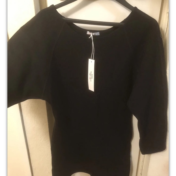 amber sakai wool bland black short dress sz 4 - Picture 3 of 4